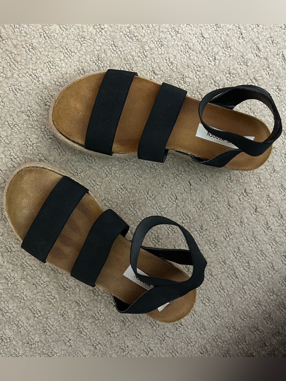 Steve Madden Black Strappy Open-Toe Sandals